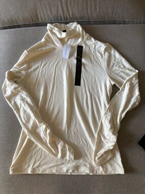 Banana Republic Cream Long-Sleeve Turtleneck Top